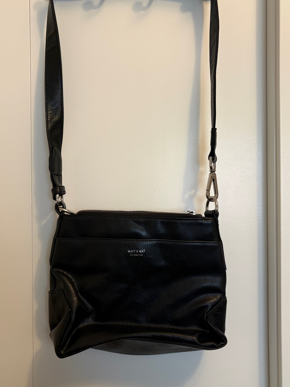Matt & Nat Black Crossbody Bag with Adjustable Strap